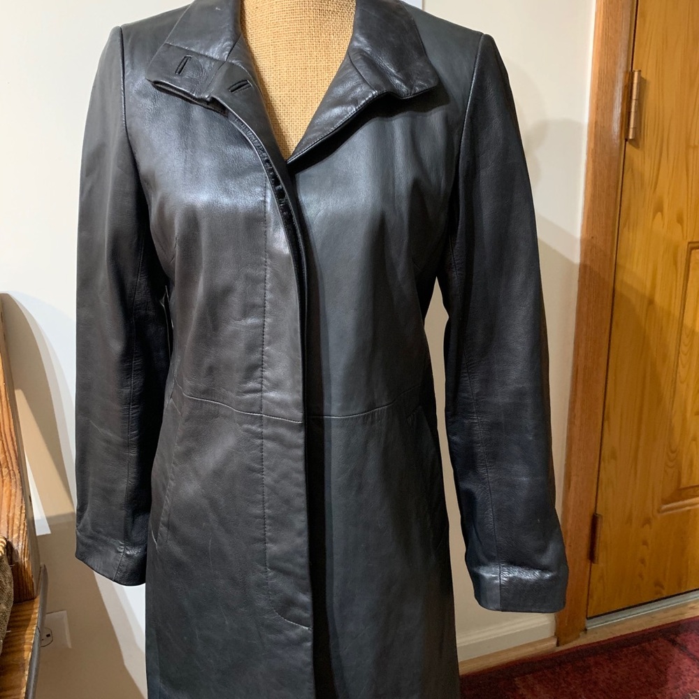 Cole Haan Leather Coat